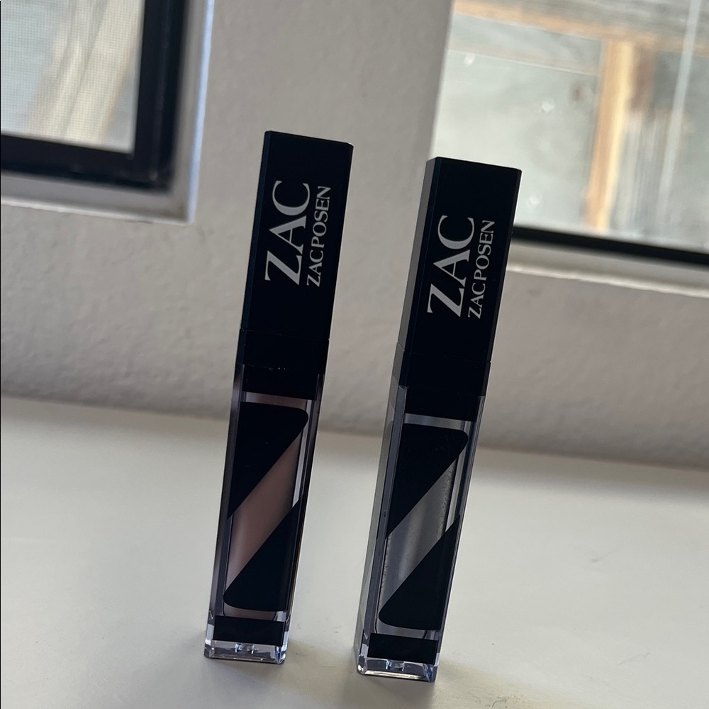 ZAC Zac Posen Liquid Lip-Plumping Lipglosses— Nude & Clear— BRAND NEW